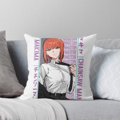 Makima Chainsaw Throw Pillow