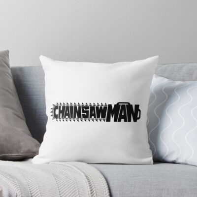 Chainsaw Man Logo Minimal Throw Pillow