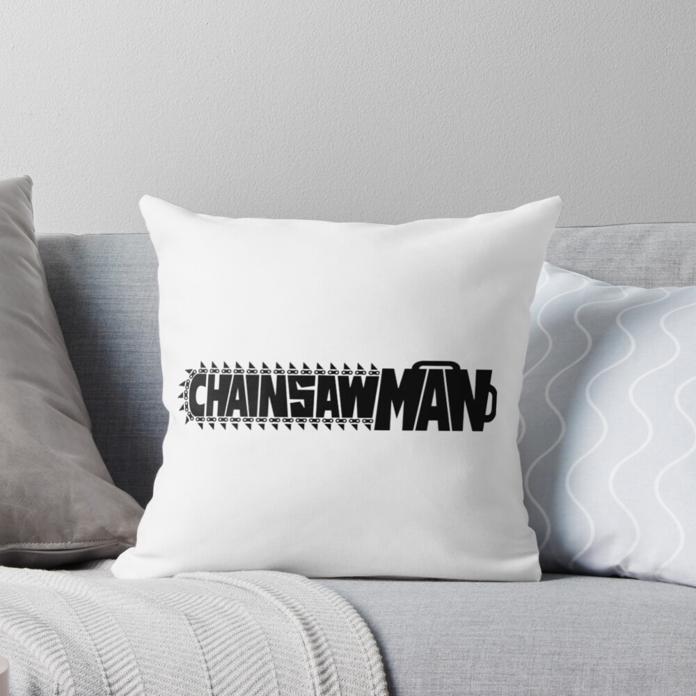 Chainsaw Man Logo Minimal Throw Pillow