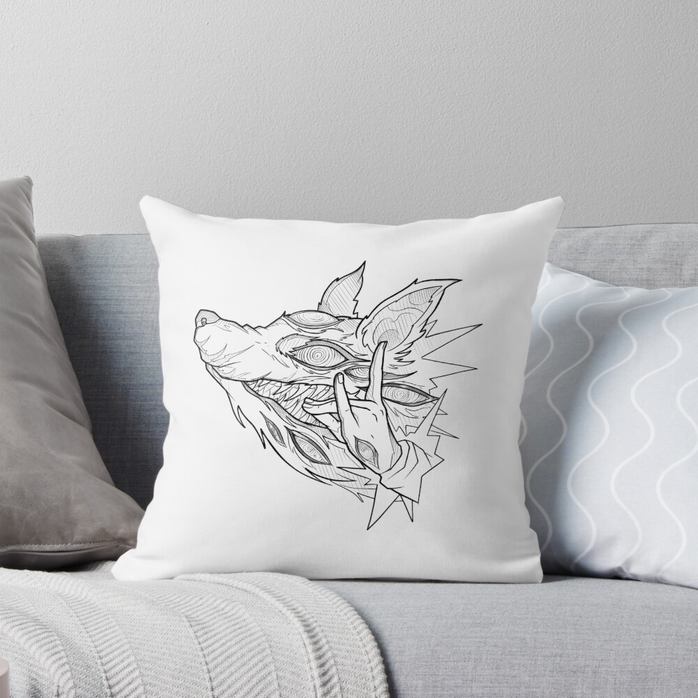 Chainsaw Man Fox Denji Throw Pillow