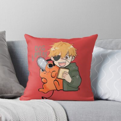 Chainsaw Man Denji Pochita Dog Lovers Throw Pillow