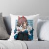 Power Chainsaw Cat Throw Pillow
